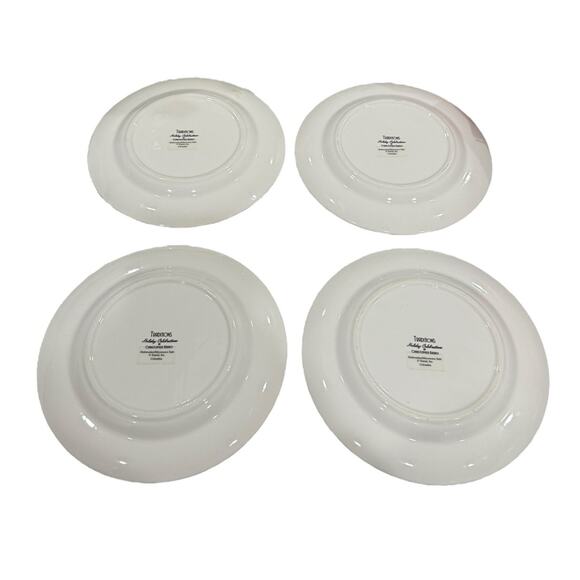 Christopher Radko Holiday Celebrations Christmas Tree Salad Dessert Plate Set 8" - Picture 8 of 12